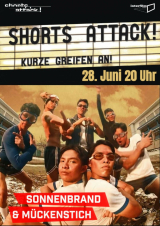 Filmplakat Shorts Attack im Juni: Sonnenbrand und Mückenstich